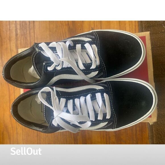 Vans Old Skool Unisex Sneakers Black/White Size 7 Casual Shoes. Barely used - Picture 4 of 8